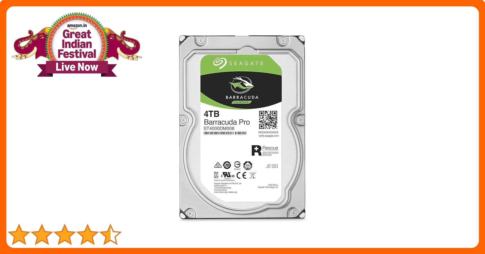 Seagate BarraCuda Pro 4TB HDD 3.5インチ Amazon.com: Seagate BarraCuda Internal Hard Drive 4TB SATA